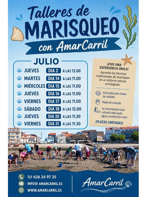 TALLERES DE MARISQUEO JULIO 